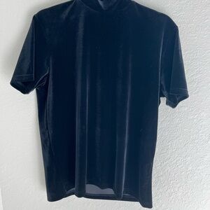 GAP Womens Black‎ Velvet Top, XL